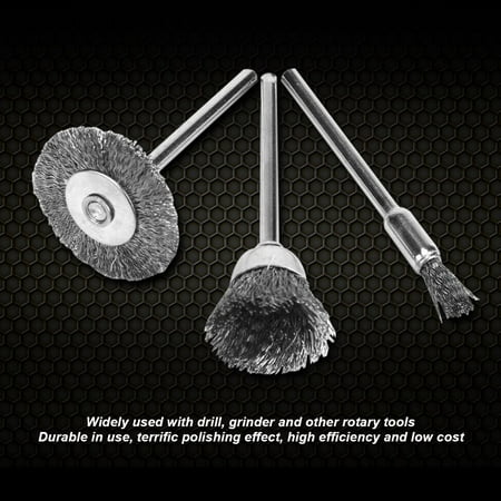 

Tebru 24pcs Stainless Steel/Brass Wire Wheel Polishing Brushes for Grinder Drill Rotary Tool Wire Wheel Brush