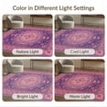 thumbnail image 7 of ODIKA 9'x12' Washable Area Rug Purple Delicate Pink Border Balanced Decorative Furry Quilted for Dining Room, Basement, Large Office, Non-Slip Chair-Friendly, 7 of 7