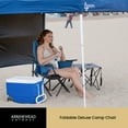 thumbnail image 3 of ARROWHEAD OUTDOOR Portable Folding Camping Quad Chair w/ 6-Can Cooler, Cup & Wine Glass Holders, Heavy-Duty Carrying Bag, Padded Armrests, Headrest, Supports up to 450lbs, USA-Based Support (Blue), 3 of 8