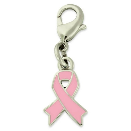 - PinMart's Pink Awareness Ribbon Breast Cancer Enamel Charm