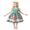 thumbnail image 1 of EIMELI Bébé Enfants Petite Fille Noël Santa Partie Robe Formelle Concours Princesse Demoiselle d'Honneur Soirée Mini Robe, 1 of 6