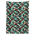 thumbnail image 3 of Ambesonne Teal Tablecloth Rectangular Table Cover, Chevron Herringbone Retro, 52"x70", Multicolor, 3 of 4