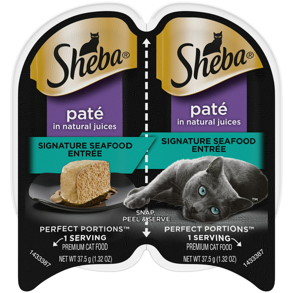 SHEBA Wet Cat Food Pate, Signature Seafood Entree, 2.6 oz. PERFECT