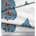 thumbnail image 2 of Soimoi Poly Georgette Fabric Leaves & Floral Block Print Fabric by The Yard 42 Inch Wide, 2 of 3