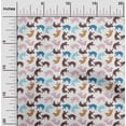 thumbnail image 2 of oneOone Velvet Brown Fabric Animal Cat Craft Projects Decor Fabric Printed By The Yard 58 Inch Wide, 2 of 4