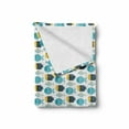 thumbnail image 2 of Fish Soft Flannel Fleece Throw Blanket, Scales of Cartoon Fish Pattern Nursery Illustration Simplistic Underwater Animals, Cozy Plush for Indoor and Outdoor Use, 60" x 80", Multicolor, by Ambesonne, 2 of 6