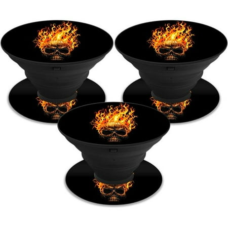 MightySkins POSOCK-Hot Head Skin Decal Wrap for Pop Sockets Sticker - Pack of 3 - Hot Head