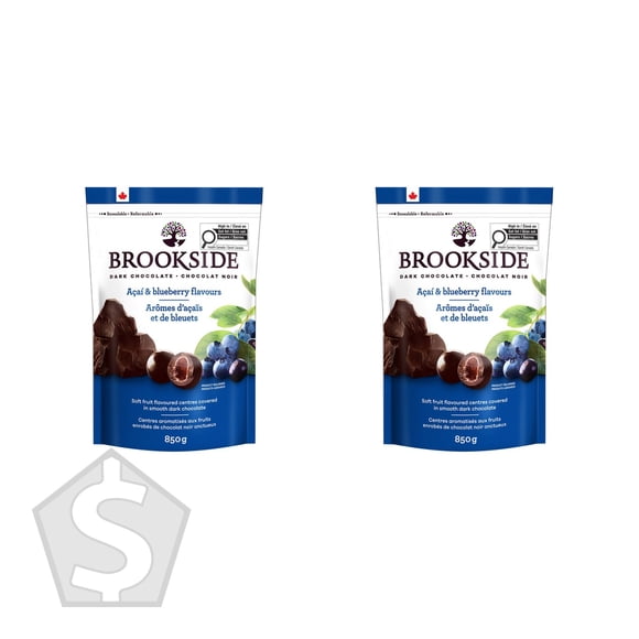 Brookside Dark Chocolate Acai and Blueberry Snack, 850 g (Pack of 2), 1.7 kg Total