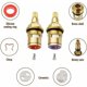thumbnail image 2 of Ceramic Disc Head, Pair of Universal Replacement Ceramic Cartridges for Faucet, 1/2" Quarter Turn 20 Notches x 51mm, 2 of 5