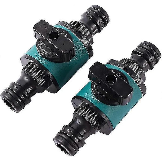 2 X 2-wege-16-mm-gartenschlauch-schnellkupplung, Gartenkupplung, Verlngerungskupplung, Wasserschlauch, Schnellkupplung, Doppelnippel Mit Ein-/aus-vent