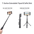 thumbnail image 3 of Yunteng 2 en 1 teléfono plegable portátil Selfie Stick Trípode 7 secciones 113 cm Cabezal de bola giratorio de 360 grados con abrazadera de teléfono Control remoto YUNTENG Trípode de teléfono, 3 of 6