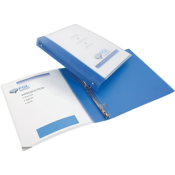 Avery Flexible View 3 Ring Binder, 0.5" Round Rings, 1 Blue Binder