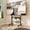 Black, variant on FITUEYES Rolling TV Stand with Wheels for 40-85 inch LCD/LED Screens, Height Adjustable Mobile Cart with One Shelf, Black