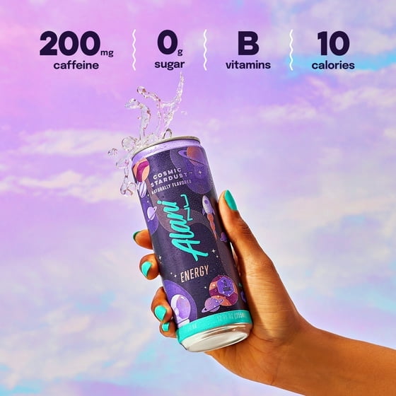 Alani Nu Energy Drink Variety Pack, 12 fl oz Cans (Pack of 3), Pink Slush, Cherry Slush & Cosmic Stardust, Zero Sugar, 200mg Caffeine