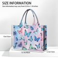 thumbnail image 3 of Large Capacity Tote Bag,Colorful Butterfly Pastel Pattern Handbag Fashion Luxury Tote Bag,15.7"x13"x 5.1" Inches,Laptop Compatible, 3 of 6