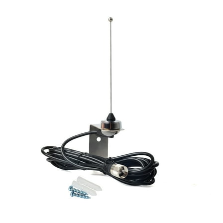 HYS UHF 1/4 wave 400-470Mhz 70cm NMO Antenna with Cable/L-Bracket Hole/Trunk Gutter Mount Base
