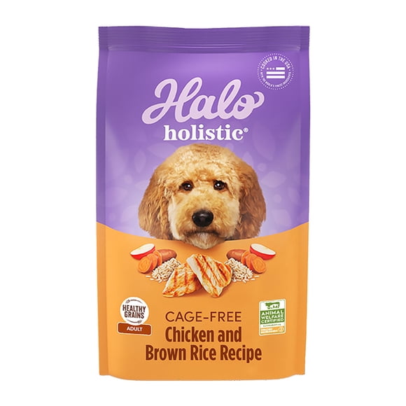 Halo Holistic Healthy Grains, Small Breed Adult Dry Dog Food - Chicken & Brown Rice Recipe