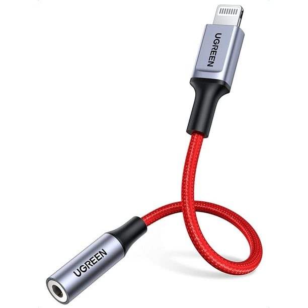 Cable auxiliar para Iphone en el coche 3.5mm Adaptador compatible con cable  para Iphone 13/12/12 Pro / 11 / xs Max / xs / xr / x / 8 /7 Puls / 7  Compatible con estéreo del coche / altavoz / cabezal