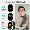 thumbnail image 6 of Mingdaln Men Smartwatch，46mm with Answer/Make Calls/120+ Sport Modes/IP68 Waterproof, Fitness Tracker fits for Android and iPhone Devices, perfect gift (Black), 6 of 7