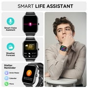 Mingdaln Men Smartwatch,46mm with Answer/Make Calls/120+ Sport Modes/IP68 Waterproof, Fitness Tracker fits for Android and iPhone Devices, perfect gift (Black)