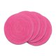 thumbnail image 1 of Set de 4 manteles individuales redondos de algodón trenzado de 38 cm, color rosa intenso, de la marca SHACOS, 1 of 6