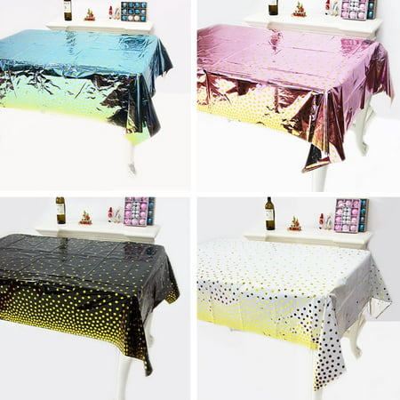 

NUZYZ Disposable Tablecloth Oil-proof Waterproof Decorative Environmentally Friendly Reusable Desktop Decoration Rectangle Polka Dot Banquet Tablecloth Table Cover for Birthday