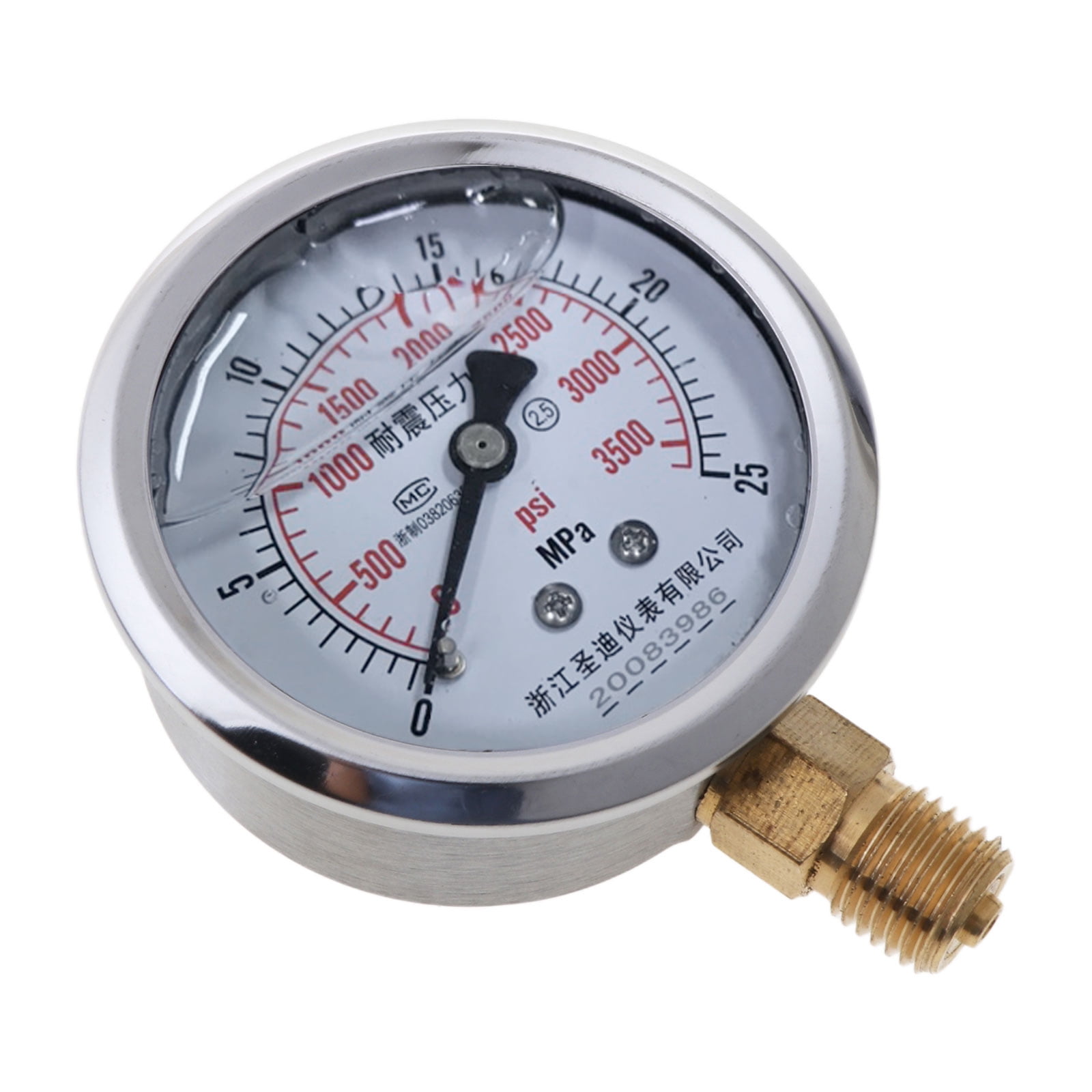 Manometer 0-60Bar 0-6Mpa 1/4\" NPT 60mm Dial Air Hydraulic Water Pressure Gauge 