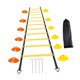 thumbnail image 3 of Equipo de entrenamiento de agilidad para fútbol, ​​4 clavijas de acero, multiusos, resistente, 10 conos, escalera de agilidad de 12 peldaños para, 3 of 8