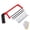 Red, variant on Mini Metal Mitre Box and Saw Set, 6 Inch Extra Fine Cut Hand Saw with 2 Hacksaw Replacement Blades & Gloves for Crafts, Hobby Projects, Cutting Wood, Soft Metal (Red)