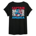 thumbnail image 2 of Marvel The Avengers - Captain America Comic - Women's Oversized Graphic T-Shirt, 2 of 5