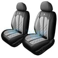 thumbnail image 3 of 2021 Car Seat Cover for Hyundai Kona , Black and Gray Car Seat Covers, PU Leather 5 Seats Full Set Waterproof & Wear-Resistant Beautify Car Interior, Airbag-Compatible, 3 of 9