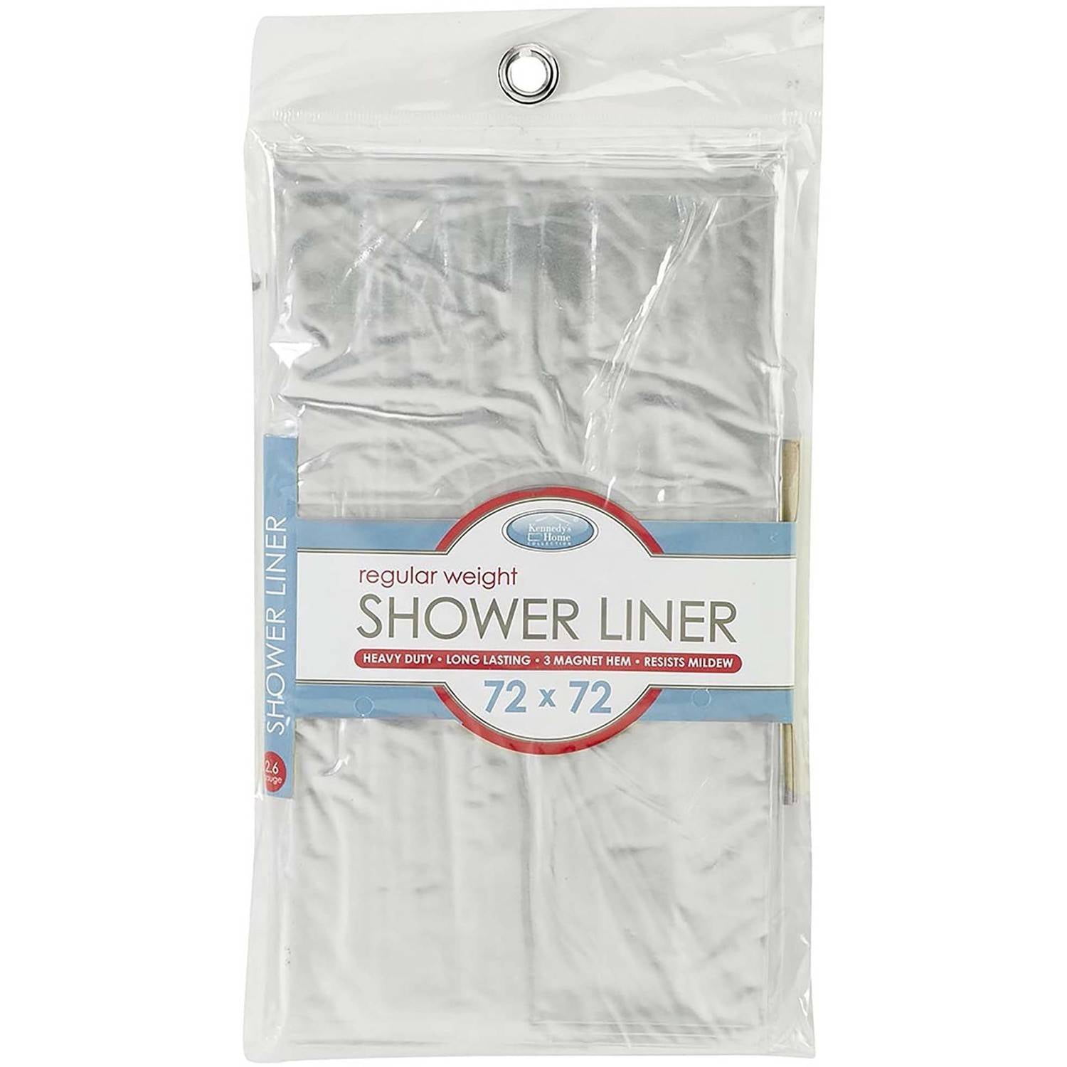 Bath Bliss PVC Shower Liner in Clear