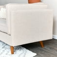 thumbnail image 3 of Creative Co-Op Atley Modern Upholstered High Sided Sofa with Solid Wood Legs, Wheat, 3 of 12