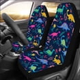 thumbnail image 2 of RYLABLUE Set of 2 Car Seat Covers Abstract Planet Wolf Universal Auto Front Seats Protector Fits for Car,SUV Sedan,Truck, 2 of 3