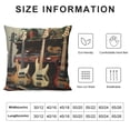 thumbnail image 6 of Acheng Decorative Throw Pillow Covers Pillow Covers for Sofa Guitar Bass Music Musical Instruments Couch Throw Pillow Cases Square Cushion Case for Living Room Cushion Cover,2 Pcs White, 6 of 6