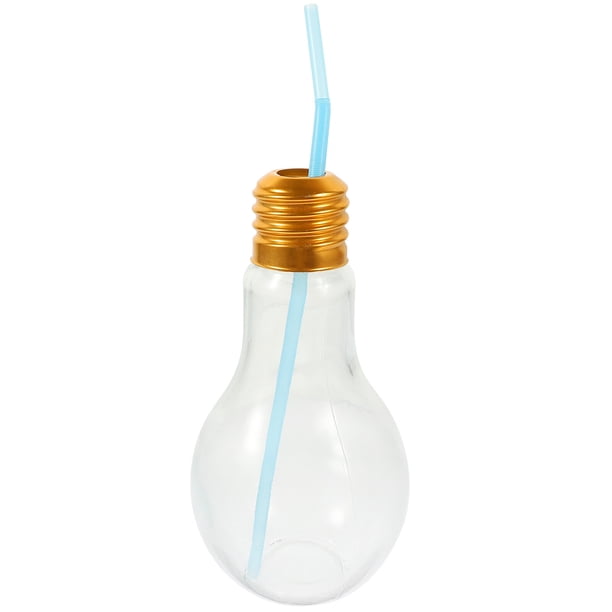 FELTECHELECTR Botella de vidrio con forma de bombilla de 400 ml, vasos novedosos para bebidas, recuerdos de fiesta para bebidas, cervezas y cócteles.