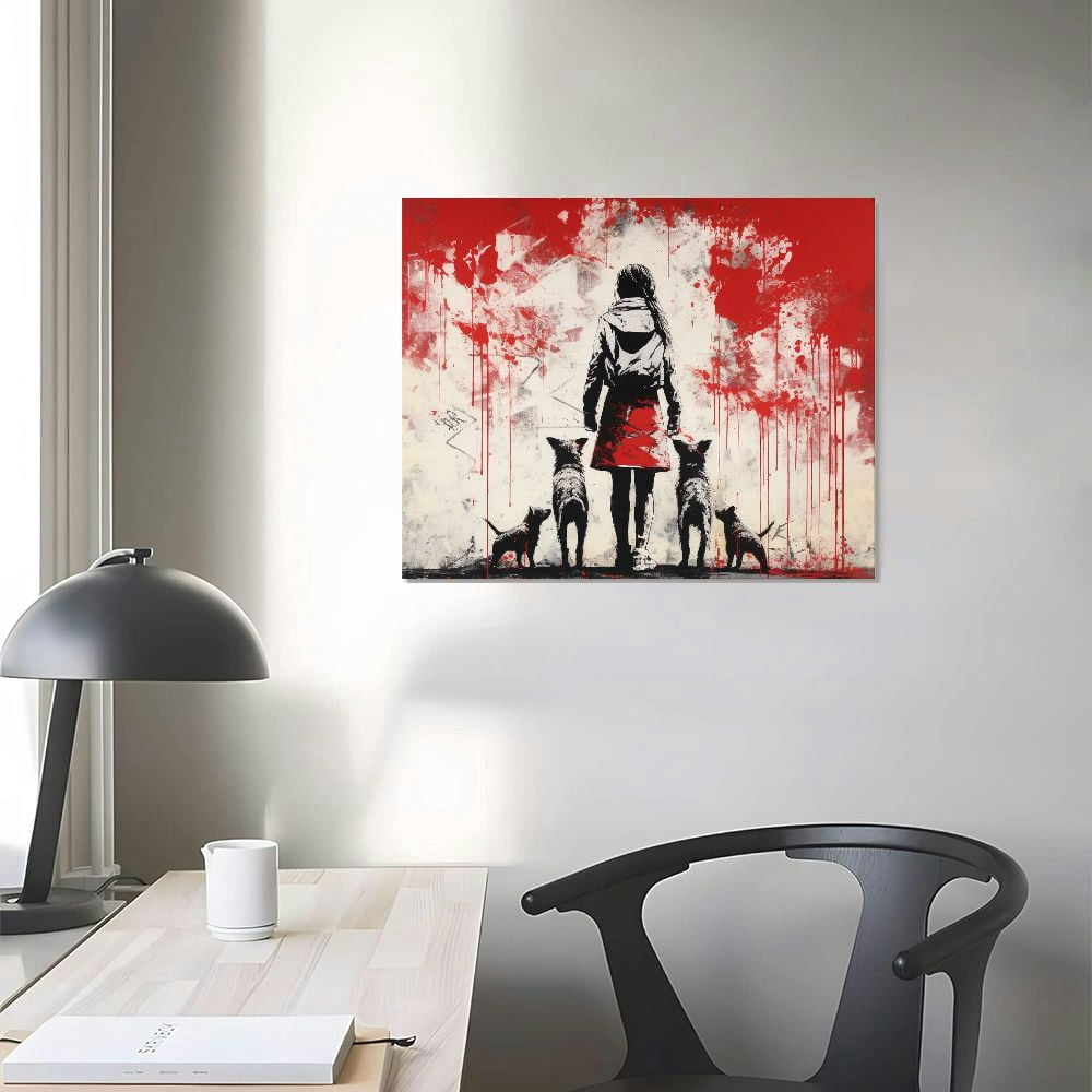 QCPP  Banksy Wall Art Love Is All We Need Graffiti Canvas Wall Art Paintings on the Wall Follow Your Dream Street Graffiti Poster Pictures Prints for Home Decorations