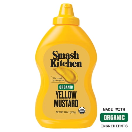 Smash Kitchen Organic Yellow Mustard  20 oz Bottle