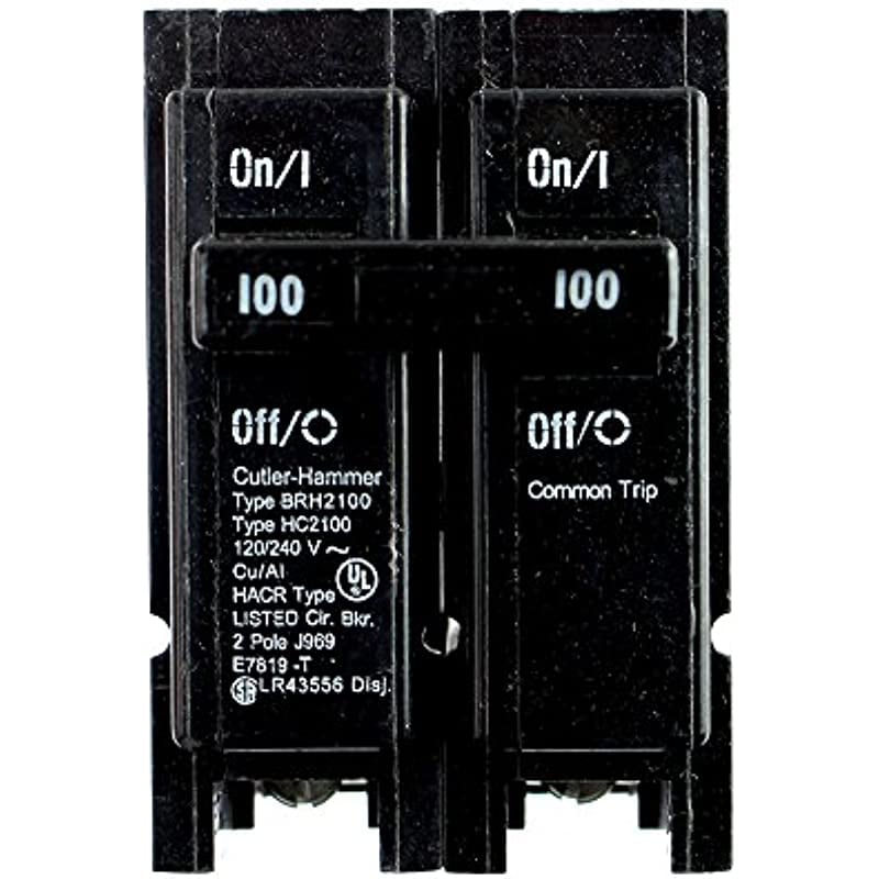 Eaton Cutler Hammer Brh2100 100a 2p 1 8 240v Circuit Breaker Black Walmart Com