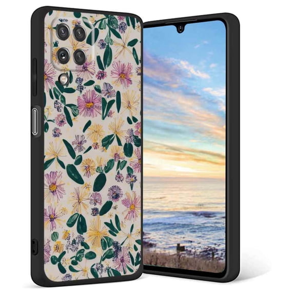 Compatible with Samsung Galaxy A12 Phone Case, Little-Flowers-78 Case Men Women, Flexible Silicone Shockproof Case for Samsung Galaxy A12