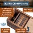 thumbnail image 2 of WE Games Wood Block Party Game that Tumbles - Includes 12 in. Wooden Box - 54 Walnut Stained Blocks, 2 of 7