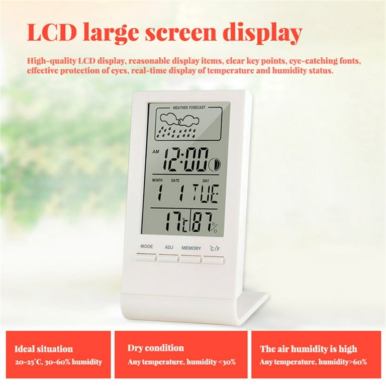 1pc Accurate Indoor Thermometer with Humidity Monitor - Digital Temperature  Gauge for Home, Office, and Nursery