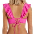 thumbnail image 5 of Women's Raisins C710003 Seychelles Solids Palisade Halter Bikini Swim Top (Hot Shot Pink XL), 5 of 7