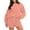 Pink, variant on RQYYD Women 2 Piece Outfit Oversized Hoodie Sweatshirt Shorts Lounge Sweat Set Sweatsuit Tracksuit 2024 Trendy Y2K Clothes Matching Sweat Sets for Women