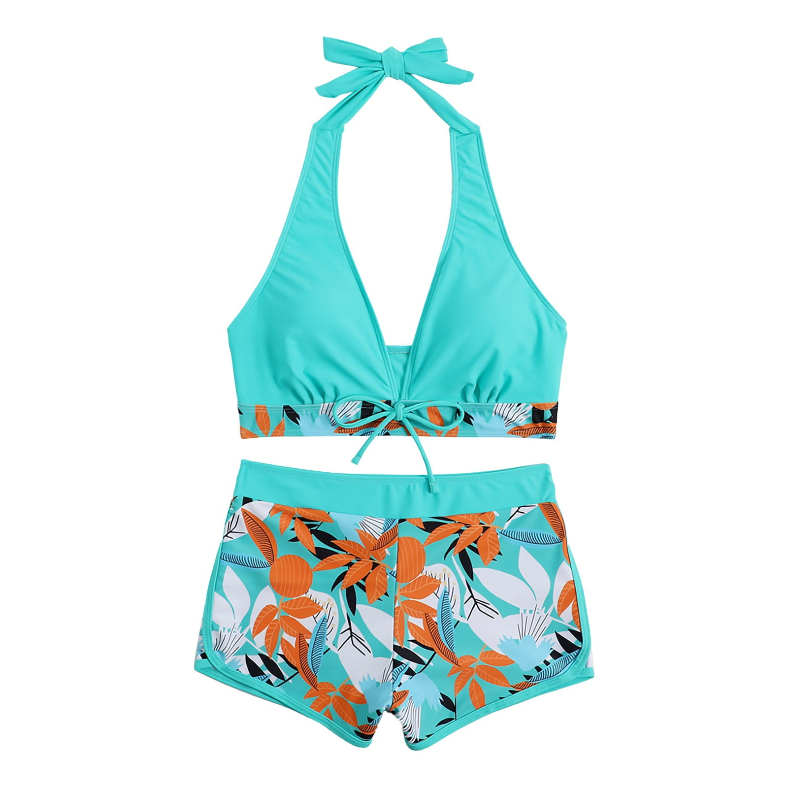 Two Piece Swimsuit For Women High Waisted Bikini Sets High Cut Swimsuit ...