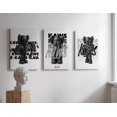 thumbnail image 1 of Juego de 3 piezas de arte de pared KAWS en negro, juego de 3 piezas de decoración de habitación Hypebeast, decoración del hogar Kaws, juguetes Hypebeast, 1 of 3