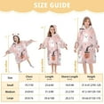 thumbnail image 4 of FORMRS Wearable Blanket Hoodie with Sleeves for Kids Cozy Flannel Sweatshirt, Pink Halloween Ghosts, 4 of 7