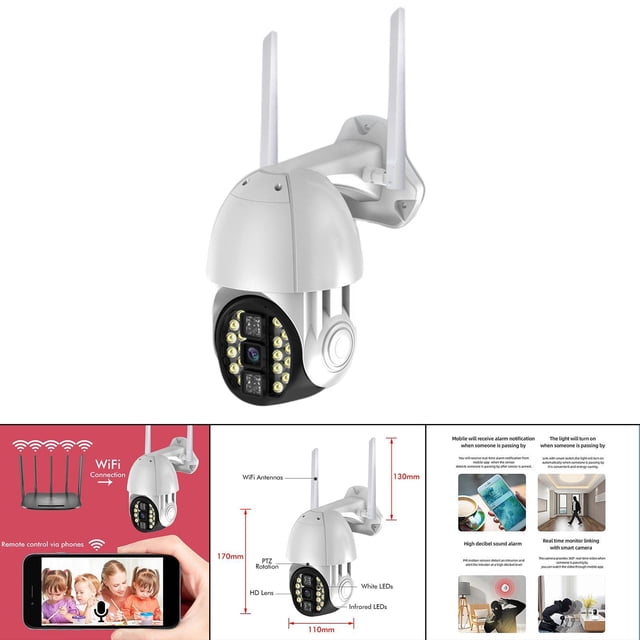 Cámara de Seguridad Macarena Pan Tilt Red Inalámbrica para Exteriores 3MP HD 1536P