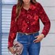 thumbnail image 5 of TaTaai Women Casual Button Down Long Sleeve Shirt Collared Printed Blouse Ladies Weekend Vacation Outdoor Wear Soft Breathable No Fading Machine Washable Comfortable Top Gift, 5 of 6