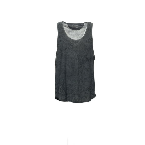Guess Gray Graphic Tank Top , Size 2XLarge